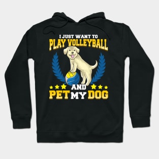 I Just Want To Play Volleyball And Pet My Dog Hoodie